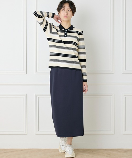 ダンボールニット タイトスカート【セットアップ対応】（スカート）｜INED CLARO（イネドクラロ）