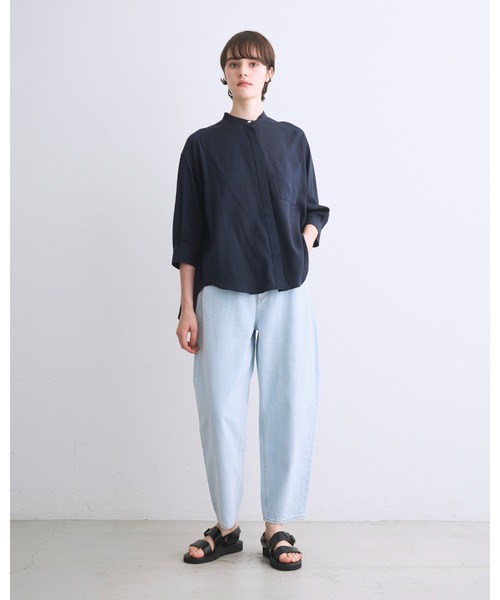 Traditional Weatherwear(トラディショナルウェザーウェア)の「CAYLEY(シャツ/ブラウス・レディース・ネイビー/ブルーグレー・S)」の6枚目の写真