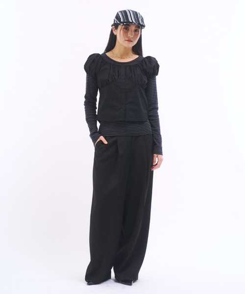 archive WIDE BLACK SLACKS ワイドスラックス　極太 セール】WIDE SLACKS / ワイドスラックス（スーツパンツ
