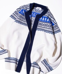 GLOSTER | 【GLOSTER/グロスター】フェアアイル柄 エスニック ジップカーディガン ユニセックス(カーディガン/ボレロ)