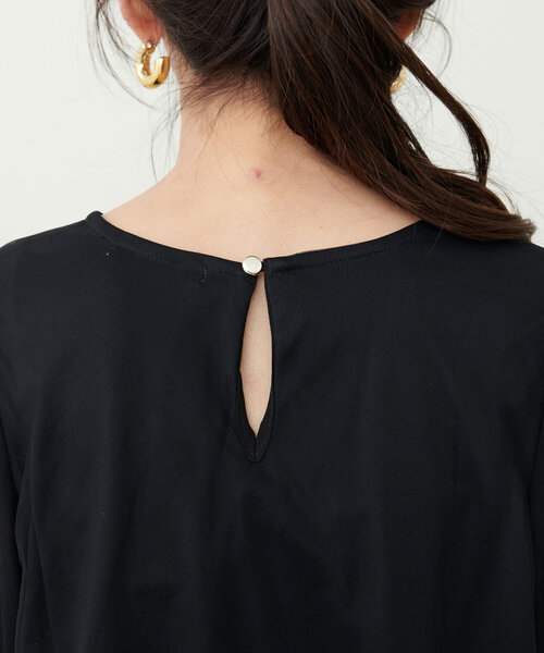 natural couture（ナチュラルクチュール）の「オケージョン対応可 / チュールギャザートップス（シャツ/ブラウス・レディース・ブラック/アイボリー/グレー/ピンク・FREE）」の19枚目の写真