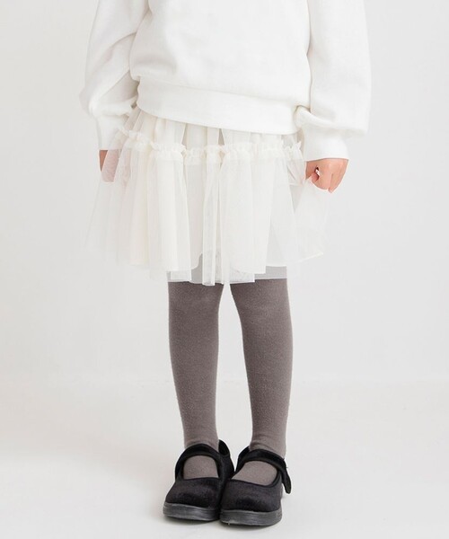 BRANSHES(ブランシェス)の「チュールスカート(スカート・キッズ・アイボリー/ピンク・S/M/L)」の4枚目の写真