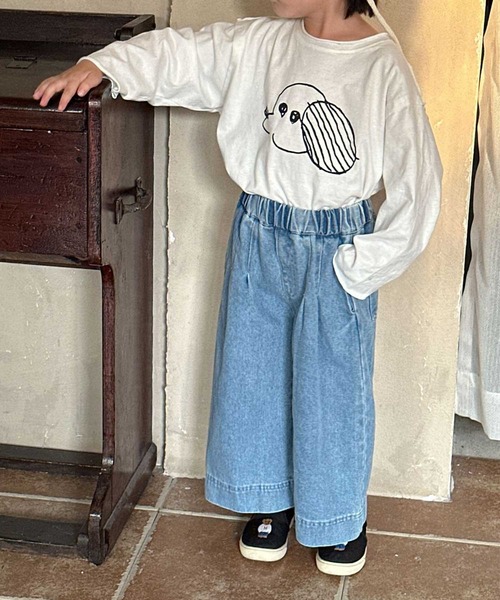 aimoha（アイモハ）の「【aimoha-KIDS-】ワイドデニムパンツ（デニムパンツ・キッズ・ネイビー/ライトブルー・90/100/110/120/130/140/150）」の20枚目の写真