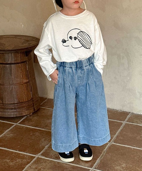 aimoha（アイモハ）の「【aimoha-KIDS-】ワイドデニムパンツ（デニムパンツ・キッズ・ネイビー/ライトブルー・90/100/110/120/130/140/150）」の22枚目の写真