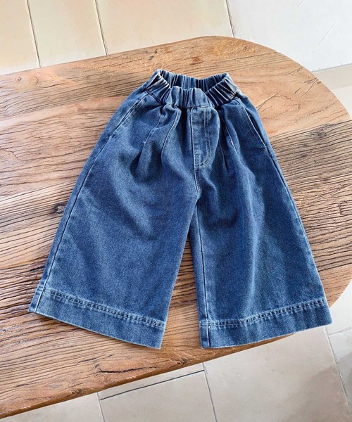 aimoha（アイモハ）の「【aimoha-KIDS-】ワイドデニムパンツ（デニムパンツ・キッズ・ネイビー/ライトブルー・90/100/110/120/130/140/150）」の13枚目の写真