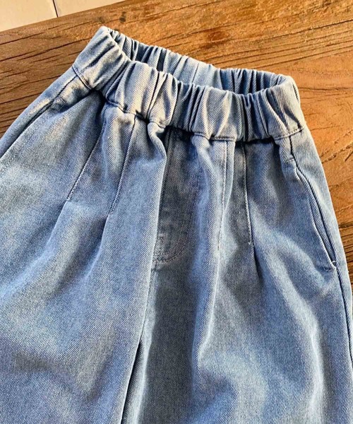 aimoha（アイモハ）の「【aimoha-KIDS-】ワイドデニムパンツ（デニムパンツ・キッズ・ネイビー/ライトブルー・90/100/110/120/130/140/150）」の15枚目の写真