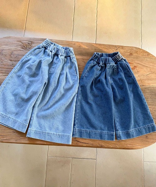aimoha（アイモハ）の「【aimoha-KIDS-】ワイドデニムパンツ（デニムパンツ・キッズ・ネイビー/ライトブルー・90/100/110/120/130/140/150）」の16枚目の写真