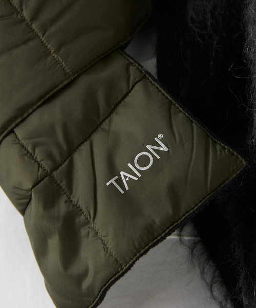 TAION（タイオン）の「TAION / タイオン ベーシック ダウンマフラー TAION-201A（マフラー・メンズ・グレー/カーキ/ブラック/パープル/ネイビー/ベージュ/スミクロ/ブラウン・FREE）」の20枚目の写真