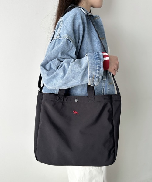 POLOCHAMPS(ポロチャンプス)の「POLOCHAMPS(ポロチャンプス)/2WAY トートバッグ ショルダーバッグ(トートバッグ・レディース・ベージュ/ネイビー/ブラック・FREE)」の6枚目の写真