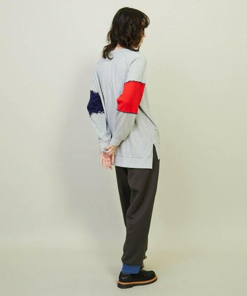 FRAPBOIS（フラボア）の「メローパネル プルオーバー（スウェット・レディース・グレー/ネイビー・2/1）」の10枚目の写真