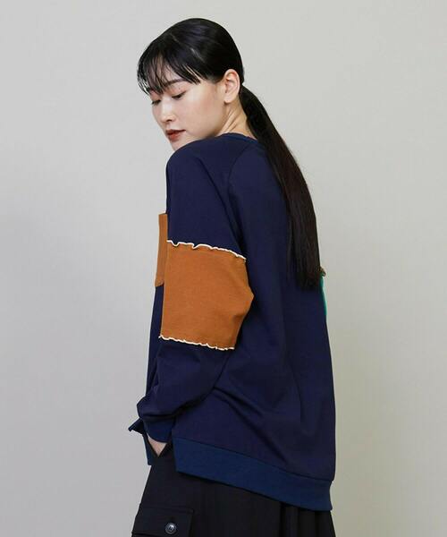 FRAPBOIS（フラボア）の「メローパネル プルオーバー（スウェット・レディース・グレー/ネイビー・2/1）」の12枚目の写真