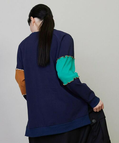 FRAPBOIS（フラボア）の「メローパネル プルオーバー（スウェット・レディース・グレー/ネイビー・2/1）」の13枚目の写真