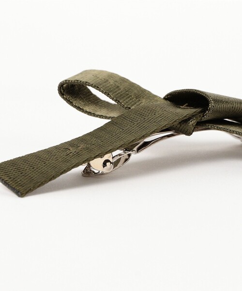 BEAMS BOY（ビームスボーイ）の「テープ リボン バレッタ（バレッタ/ヘアクリップ・レディース・ブラック/オリーブ/ベージュ・ONE SIZE）」の11枚目の写真