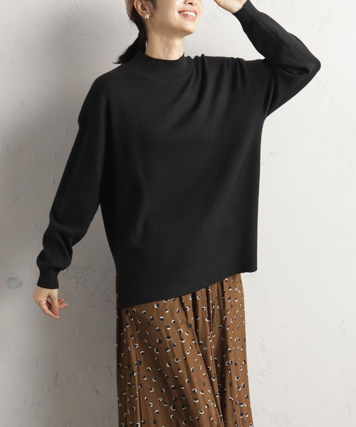 FOUND GOOD（ファウンドグッド）の「COZYスタンドスリットニット（ニット/セーター・レディース・ブラック/グレー系/グレー系5/ブラウン系/ブラウン系5/ブルー系5/レッド系5/アイボリー・S/M/L）」の9枚目の写真