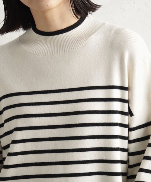 FOUND GOOD（ファウンドグッド）の「COZYスタンドスリットニット（ニット/セーター・レディース・ブラック/グレー系/グレー系5/ブラウン系/ブラウン系5/ブルー系5/レッド系5/アイボリー・S/M/L）」の15枚目の写真