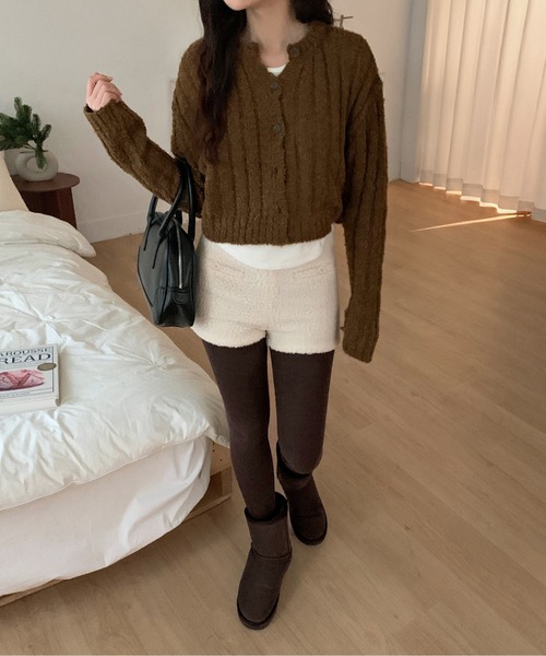 by muni:r(バイ ムニール)の「もこもこショートパンツ(その他パンツ・レディース・アイボリー/ブラック・SMALL/MEDIUM)」の5枚目の写真