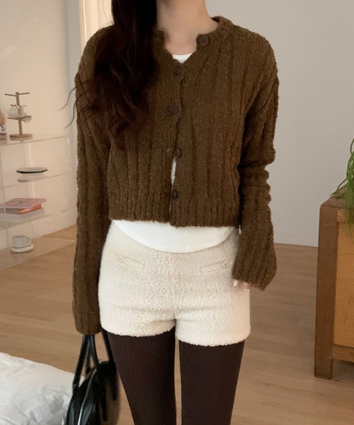 by muni:r(バイ ムニール)の「もこもこショートパンツ(その他パンツ・レディース・アイボリー/ブラック・SMALL/MEDIUM)」の6枚目の写真
