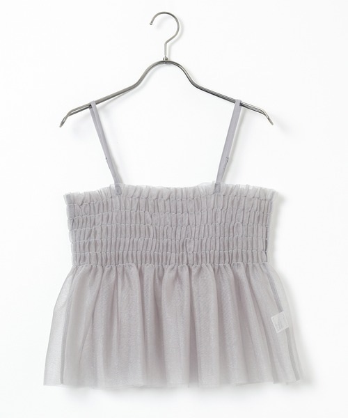 Honeys(ハニーズ)の「チュールキャミソール(キャミソール・レディース・ピンク/チャコール/アイボリー/ブラック・L/M/S)」の13枚目の写真