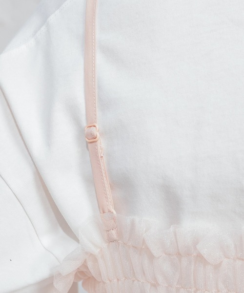 Honeys(ハニーズ)の「チュールキャミソール(キャミソール・レディース・ピンク/チャコール/アイボリー/ブラック・L/M/S)」の17枚目の写真