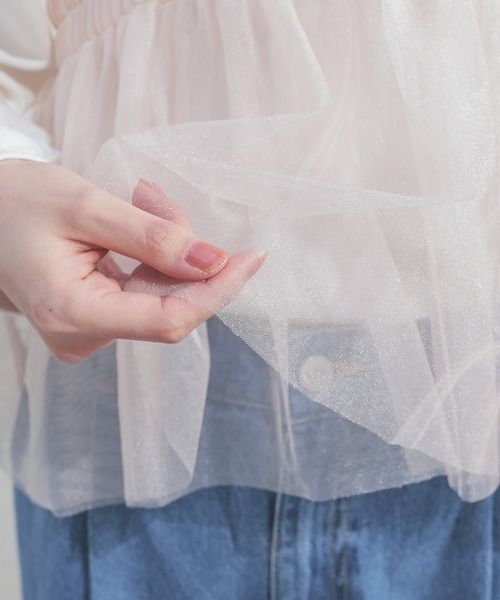 Honeys(ハニーズ)の「チュールキャミソール(キャミソール・レディース・ピンク/チャコール/アイボリー/ブラック・L/M/S)」の18枚目の写真