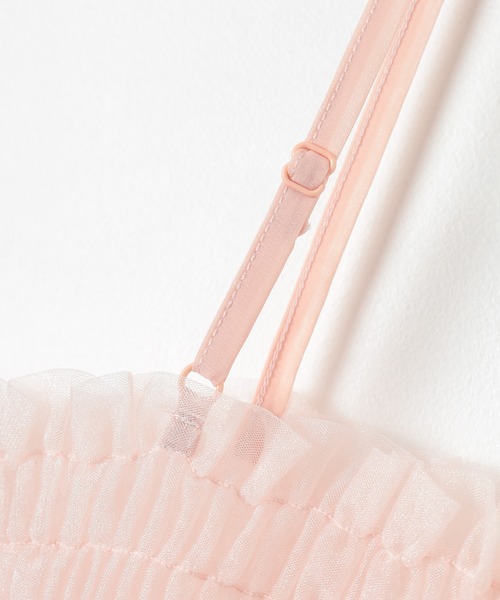 Honeys(ハニーズ)の「チュールキャミソール(キャミソール・レディース・ピンク/チャコール/アイボリー/ブラック・L/M/S)」の20枚目の写真