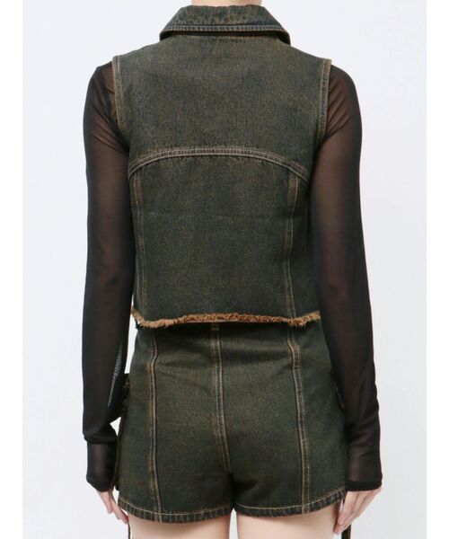 EMODA（エモダ）の「デニムウォッシュベスト（ベスト・レディース・ブラック/ライトブルー/インディゴブルー・FREE）」の7枚目の写真