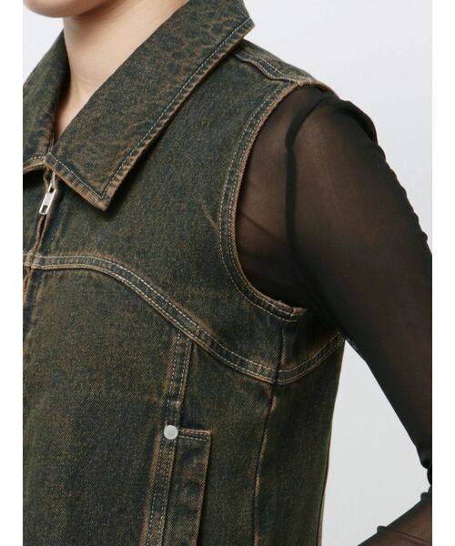 EMODA（エモダ）の「デニムウォッシュベスト（ベスト・レディース・ブラック/ライトブルー/インディゴブルー・FREE）」の9枚目の写真