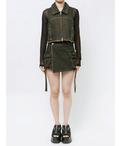 EMODA（エモダ）の「デニムウォッシュベスト（ベスト・レディース・ブラック/ライトブルー/インディゴブルー・FREE）」の14枚目の写真