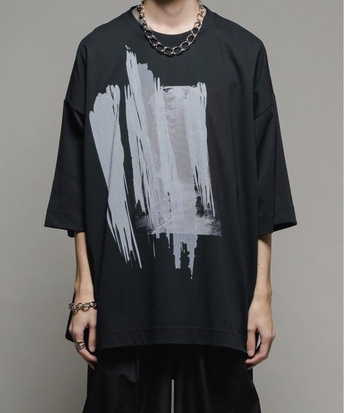 CASPER JOHN（キャスパージョン）の「【COOL TOUCH FABRIC】Super big graphic T-shirts/スーパービッググラフィックTシャツ（Tシャツ/カットソー・メンズ・ブラック系その他/グレー/ホワイト/ホワイト系その他/ブラック/グレー系その他・FREE）」の4枚目の写真