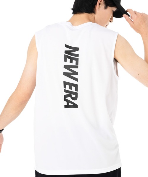 NEW ERA(ニューエラ)の「ニューエラパフォーマンスアパレル スリーブレスTシャツ 吸汗速乾性 UVカット(タンクトップ・メンズ・ブラック/ホワイト・XL/L/S/M/XXL)」の1枚目の写真
