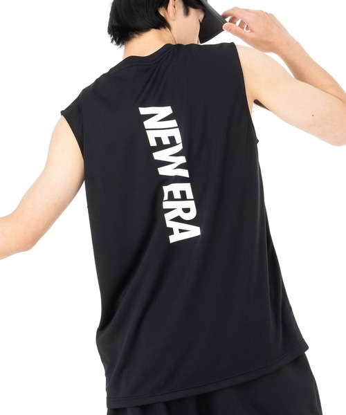 NEW ERA(ニューエラ)の「ニューエラパフォーマンスアパレル スリーブレスTシャツ 吸汗速乾性 UVカット(タンクトップ・メンズ・ブラック/ホワイト・XL/L/S/M/XXL)」の2枚目の写真