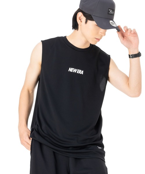 NEW ERA(ニューエラ)の「ニューエラパフォーマンスアパレル スリーブレスTシャツ 吸汗速乾性 UVカット(タンクトップ・メンズ・ブラック/ホワイト・XL/L/S/M/XXL)」の20枚目の写真