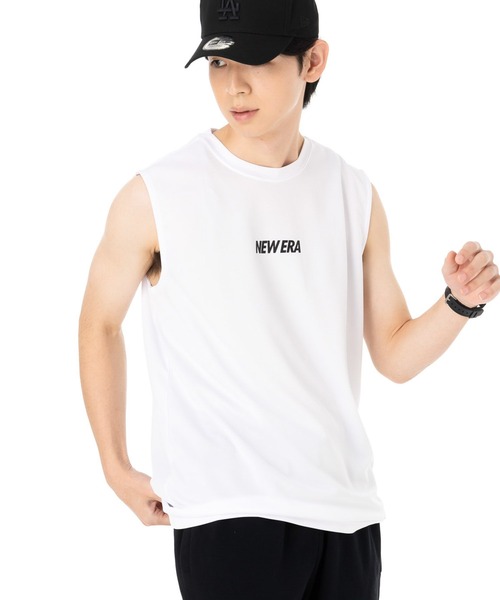 NEW ERA(ニューエラ)の「ニューエラパフォーマンスアパレル スリーブレスTシャツ 吸汗速乾性 UVカット(タンクトップ・メンズ・ブラック/ホワイト・XL/L/S/M/XXL)」の6枚目の写真