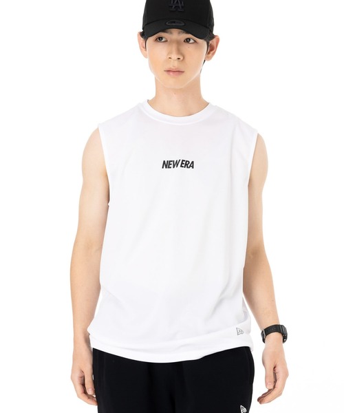 NEW ERA(ニューエラ)の「ニューエラパフォーマンスアパレル スリーブレスTシャツ 吸汗速乾性 UVカット(タンクトップ・メンズ・ブラック/ホワイト・XL/L/S/M/XXL)」の4枚目の写真