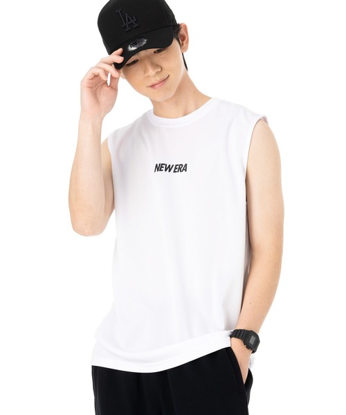 NEW ERA(ニューエラ)の「ニューエラパフォーマンスアパレル スリーブレスTシャツ 吸汗速乾性 UVカット(タンクトップ・メンズ・ブラック/ホワイト・XL/L/S/M/XXL)」の5枚目の写真