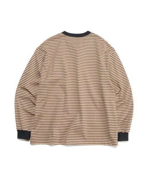 SOPHNET.（ソフネット）の「BORDER L/S TEE（Tシャツ/カットソー・メンズ・ベージュ/ネイビー/ブラック・SMALL/MEDIUM/LARGE/X-LARGE）」の6枚目の写真