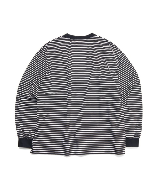 SOPHNET.（ソフネット）の「BORDER L/S TEE（Tシャツ/カットソー・メンズ・ベージュ/ネイビー/ブラック・SMALL/MEDIUM/LARGE/X-LARGE）」の9枚目の写真