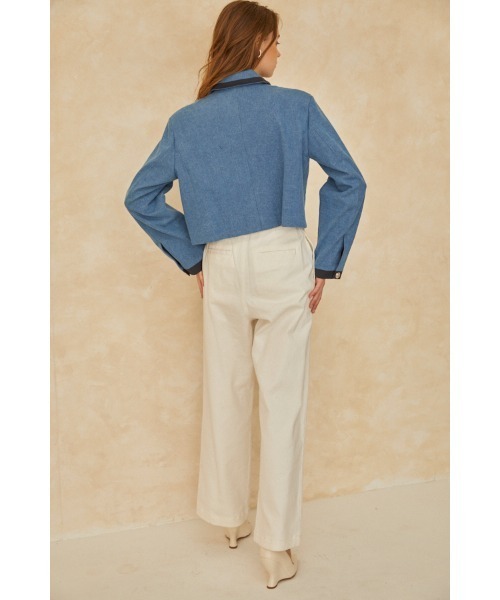 Estella.K(エステラケー)の「Arabella Jacket トリムショートジャケット(その他アウター・レディース・ブルー/ブラック系・FREE)」の21枚目の写真