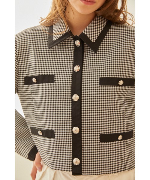 Estella.K(エステラケー)の「Arabella Jacket トリムショートジャケット(その他アウター・レディース・ブルー/ブラック系・FREE)」の7枚目の写真