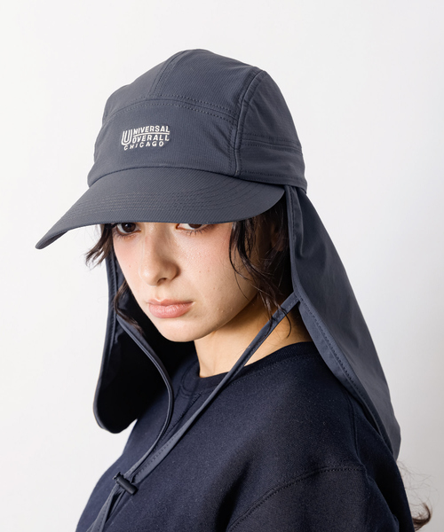 UNIVERSAL OVERALL（ユニバーサルオーバーオール）の「【UNIVERSALOVERALL / ユニバーサルオーバーオール】SHADAN/2WAYロングビルジェットキャップ/サンシェード付（キャップ・メンズ・チャコールグレー/ベージュ/ブラック/カーキ・フリー）」の2枚目の写真