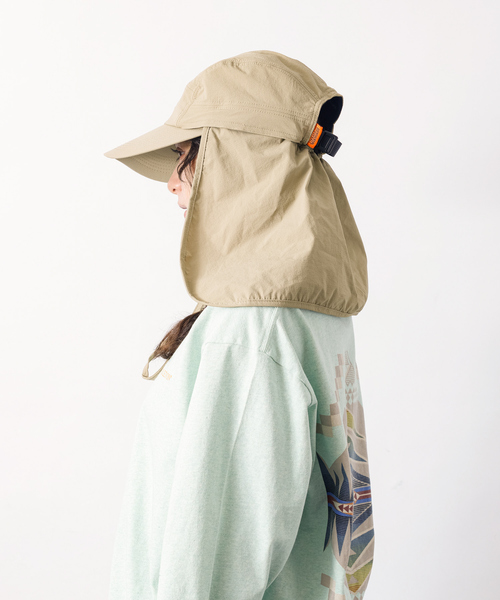 UNIVERSAL OVERALL（ユニバーサルオーバーオール）の「【UNIVERSALOVERALL / ユニバーサルオーバーオール】SHADAN/2WAYロングビルジェットキャップ/サンシェード付（キャップ・メンズ・チャコールグレー/ベージュ/ブラック/カーキ・フリー）」の9枚目の写真