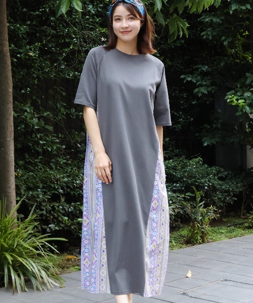 オリエンタルフラワーコンビワンピース（ワンピース）｜チチカカ