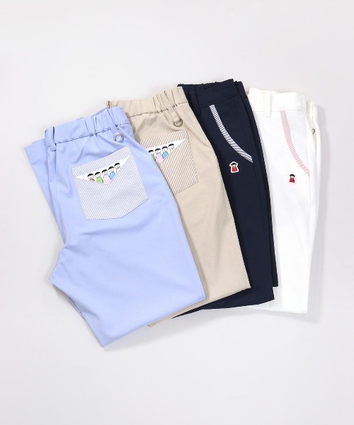 Picone CLUB(ピッコーネクラブ)の「UV速乾ストライプ柄ポケットパンツ(その他パンツ・レディース・ネイビー/ベージュ/ライトブルー/ホワイト・LL/L/M)」の20枚目の写真
