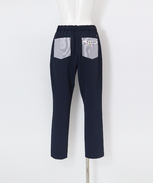 Picone CLUB(ピッコーネクラブ)の「UV速乾ストライプ柄ポケットパンツ(その他パンツ・レディース・ネイビー/ベージュ/ライトブルー/ホワイト・LL/L/M)」の5枚目の写真
