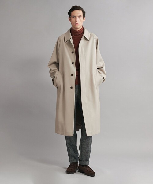 SOVEREIGN（ソブリン）の「＜SOVEREIGN＞ツイル ラグラン バルカラーコート（その他アウター・メンズ・ベージュ・46）」の2枚目の写真