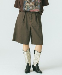 (CREOLME)TUCK HALF PANTS
