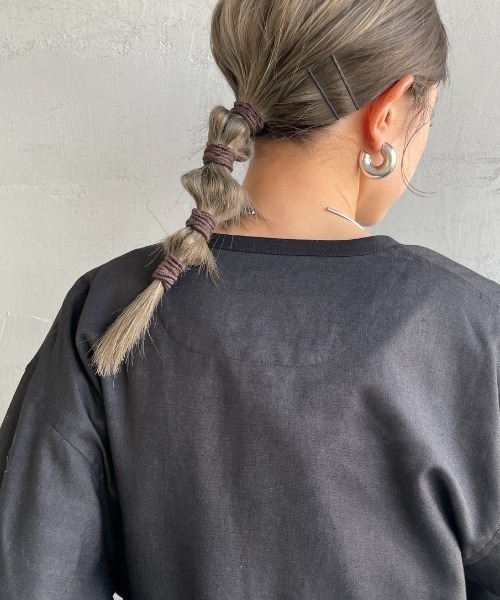 DANTON ダントン Vネックリネンシャツカーディガン　ブラック　サイズ38 DANTON/ダントン] Vネック リネンシャツカーディガン