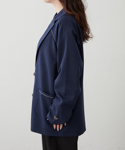 NUNIFE(ユニフィー)の「【@kana_18s select】【NUNIFE】ホック釦ジャケット(テーラードジャケット・レディース・ライトグレー/ベージュ/ネイビー・FREE)」の16枚目の写真