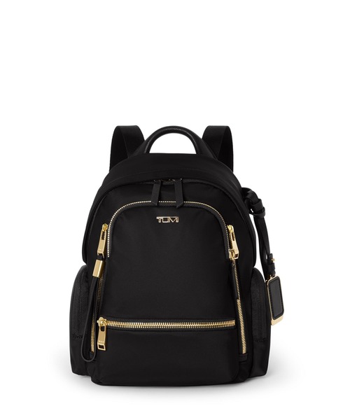 TUMI（トゥミ）の「VOYAGEUR 「セリーナ」スモール・バックパック（バックパック/リュック・レディース・ブラック×グレー/ブラック×ゴールド・FREE）」の2枚目の写真