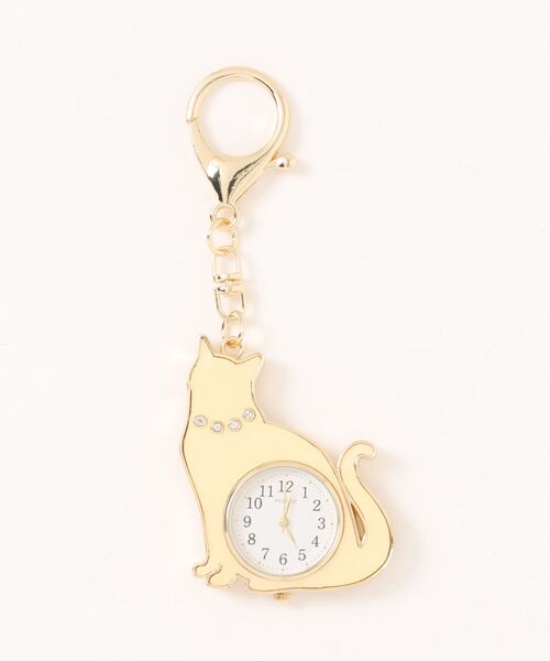 nattito/ナティート〉Cat Key Chain Watch/猫キーチェーン